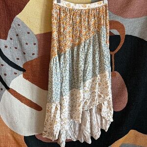 American Eagle Outfitters High Low Floral Skirt